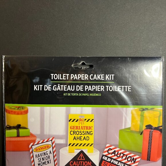 Amscan Novelty Gag Funny Over the Hill Senior Birthday Toilet Paper Cake Kit - Picture 3 of 5